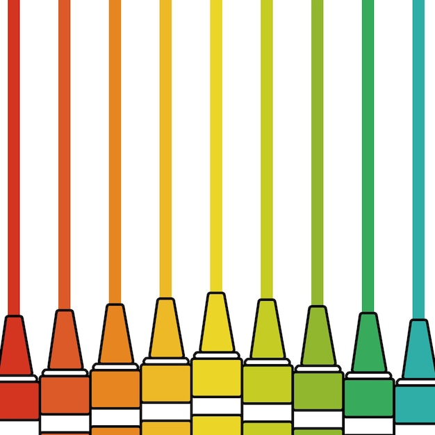 Vektor vektor rechteck farbenfrohe bleistiftstriche vektor für kinder