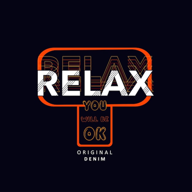 Vektor-relax-typografie-t-shirt-design