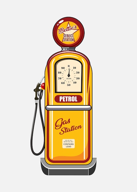 Vektor vektor-retro-tankstelle1