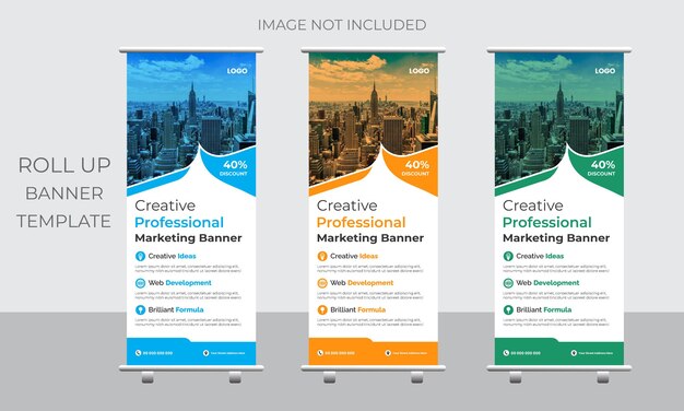 Vektor-Rollup-Banner-Design-Vorlage