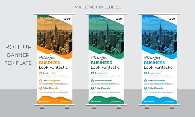 Vektor-Rollup-Banner-Design-Vorlage