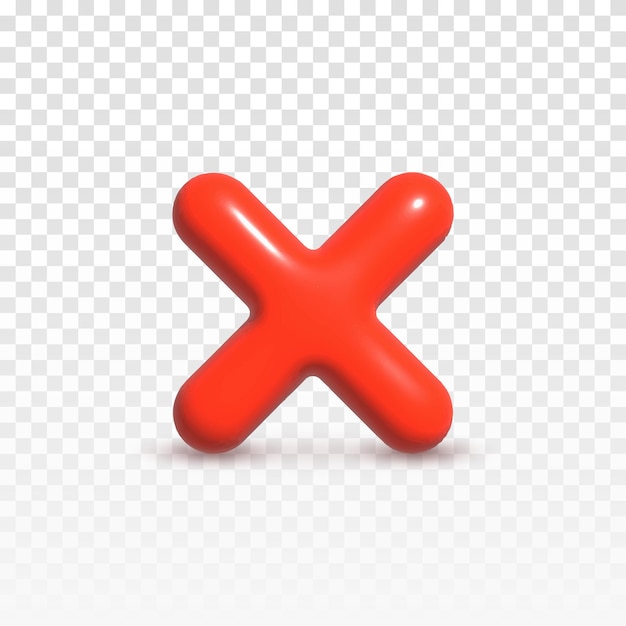 Vektor rotes kreuz auf einem isolierten transparenten hintergrund. rotes kreuz png. symbol des verbots.