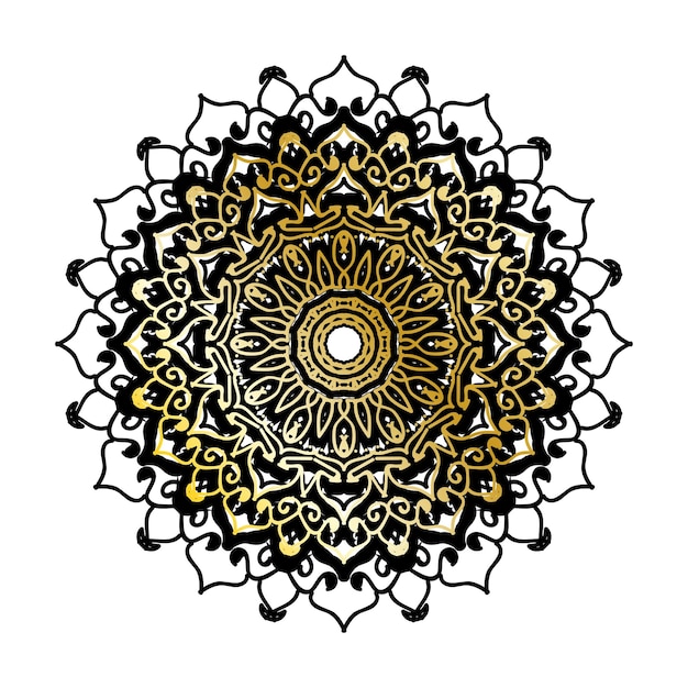 Vektor runder abstrakter kreis luxus-mandala-stil