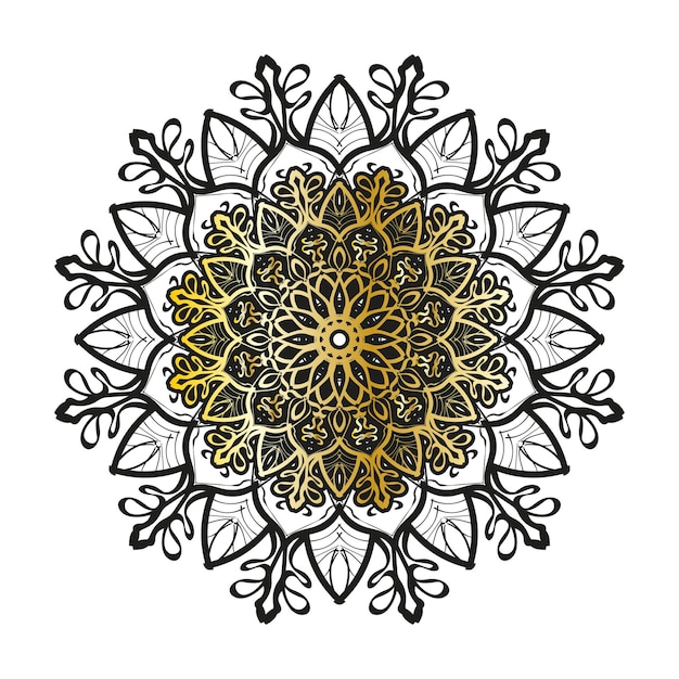 Vektor runder abstrakter kreis luxus-mandala-stil