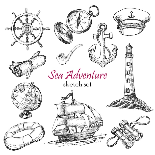 Vektor-Sammlung von Sea Adventure