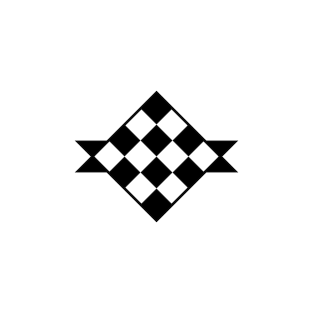 Vektor-Schachfigurenset für Logo-Design Pfandturm Ritter Bischof König und Königin Illustration