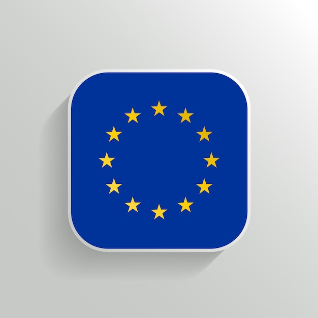Vektor vektor-schaltfläche europa-flagge-symbol