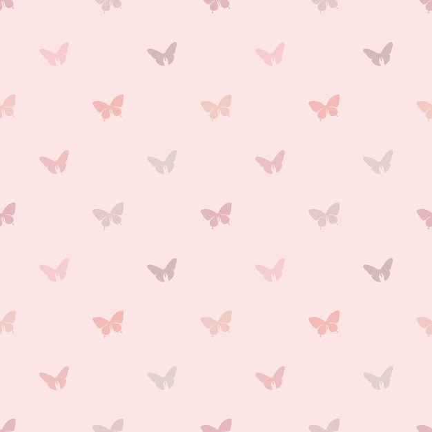 Vektor-Schmetterling-Wiederholungsmuster Hintergrund girly Farben