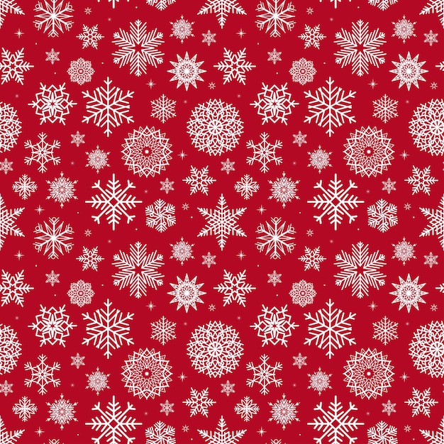 Vektor-Schneeflockenmuster Schnee-Ikonen-Silhouetten Hintergrund für Weihnachten