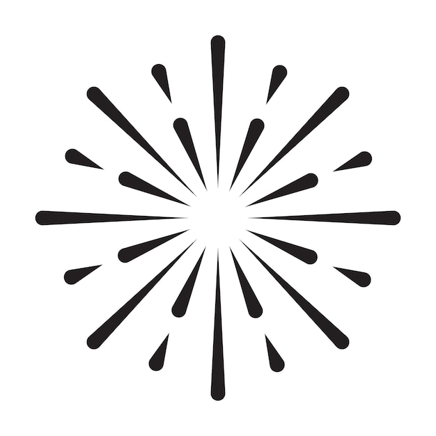 Vektor-schwarzes Sonnenburst-Symbol