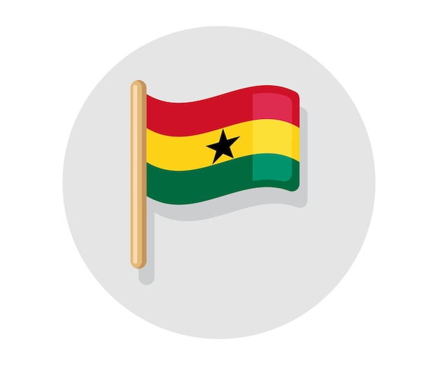 Vektor schwenkt Ghana-Flagge