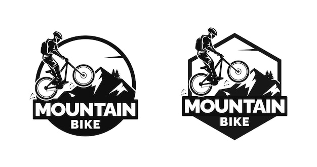 Vektor-set mountainbike-logo