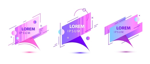 Vektor-Set von kreativen geometrischen modernen Rahmen trendige Grafikdesign-Elemente Design-Visitenkarte