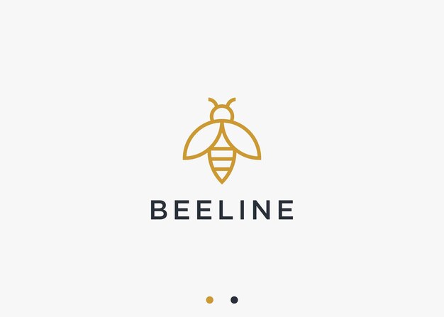 Vektor-Silhouette-Illustration des Logo-Designs der Biene