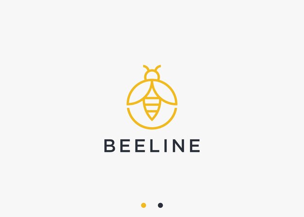 Vektor-Silhouette-Illustration des Logo-Designs der Biene