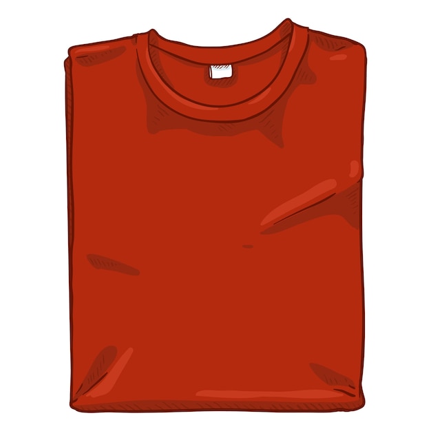 Vektor single cartoon illustration gefaltetes rotes t-shirt