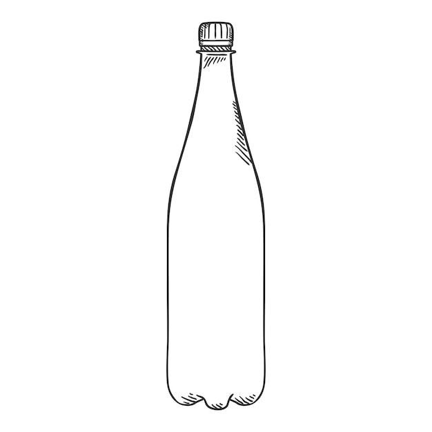 Vektor-skizze-illustration große plastikflasche