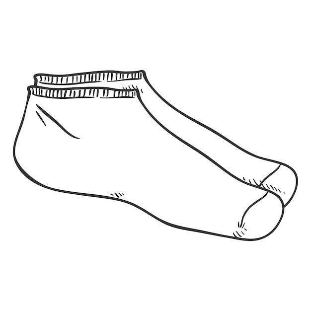 Vektor-skizze-illustration paar kurze socken