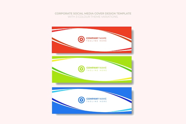 Vektor-social-media-cover-seiten-design und bunte social-media-web-banner-vorlage
