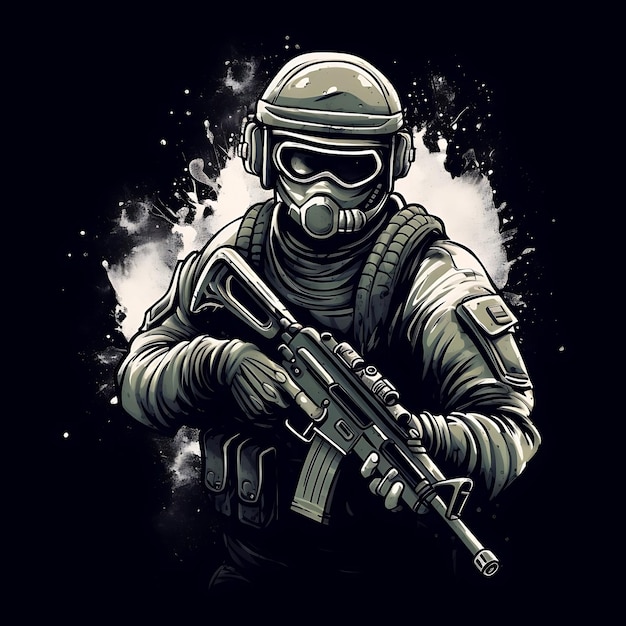 Vektor-soldat-illustration