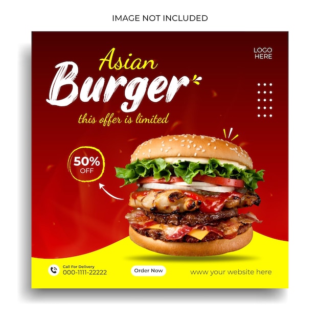 Vektor spezielles leckeres Essen Menü Restaurant Social Media Banner Post Ads Vorlage