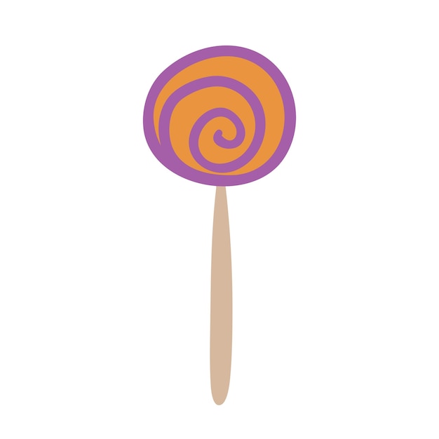 Vektor-Spirale Lollypop-Illustration Halloween-Dessert