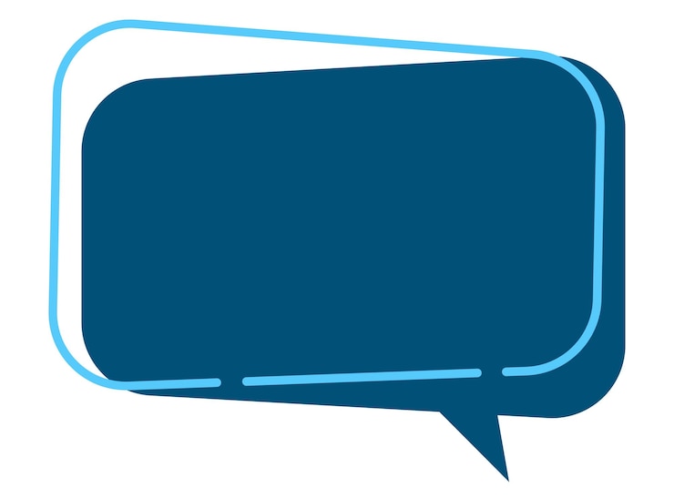Vektor-Sprechblase. Dialogfeld, Symbol, Nachricht, Vorlage. Blaue Wolken für Textbeschriftung