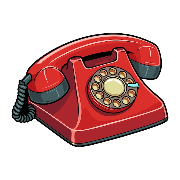 Vektor-Sticker-Symbol eines Telefons