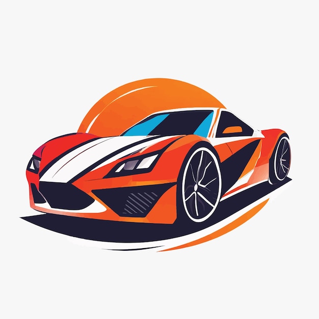 Vektor-super-auto-logo auf weißem hintergrund