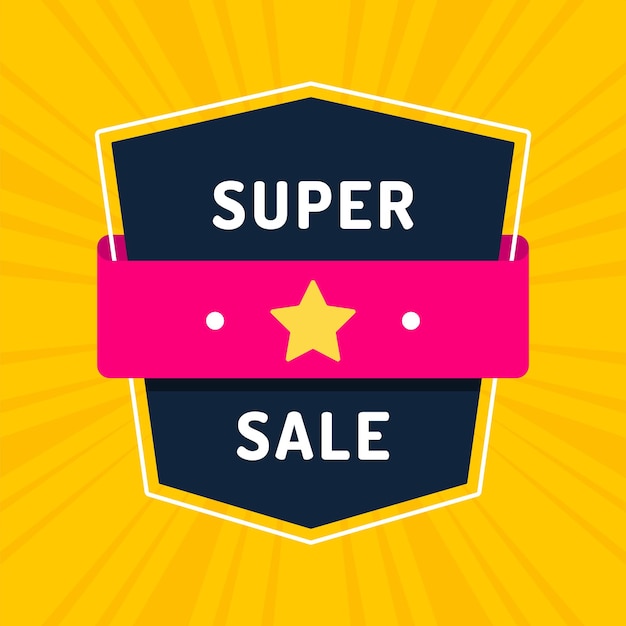 Vektor vektor-super-sale-banner-template-design