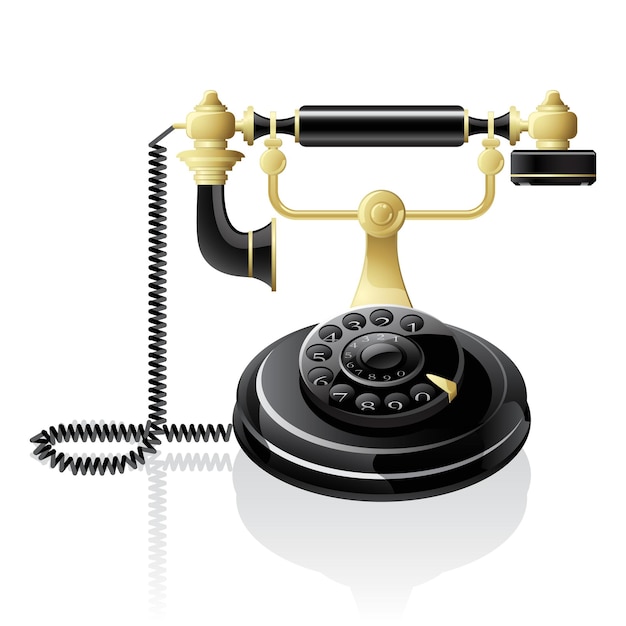 Vektor-Telefon. Retro-Stil.