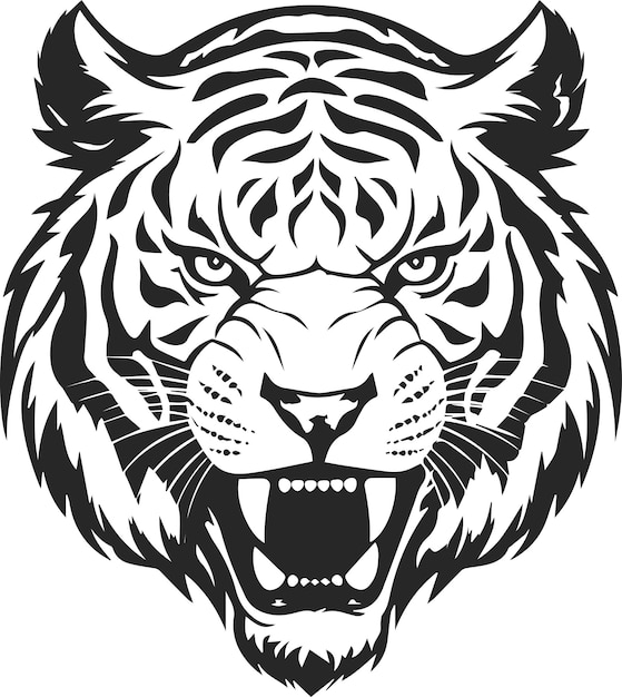 Vektor-Tiger-Logo mit Tigerkopf