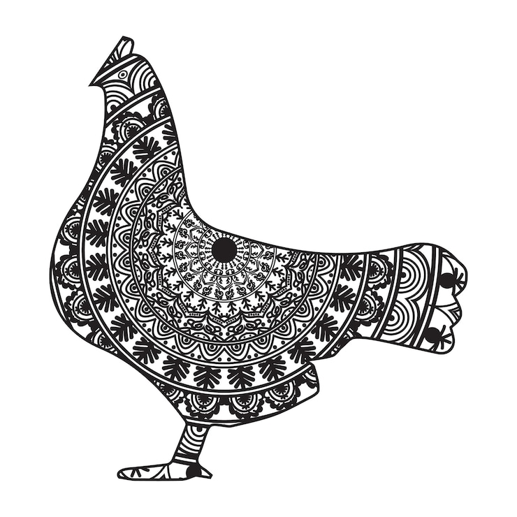 Vektor vektor-vogel-mandala-malseite für alle altersgruppen