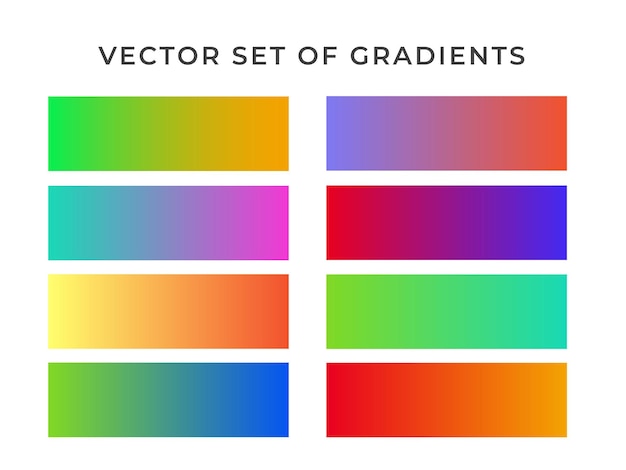 Vektor von farbverläufen