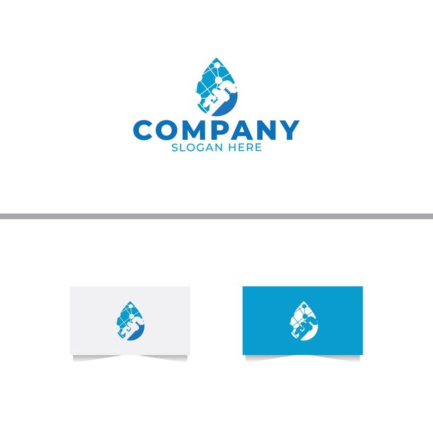 Vektor-Vorlage für das Design von Sanitär- und Wassertechnik-Logos