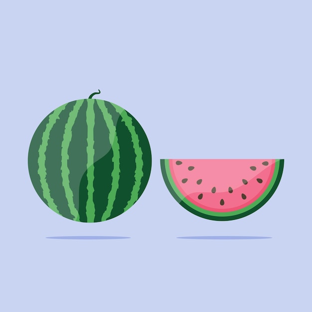Vektor-Wassermelonen-Illustration