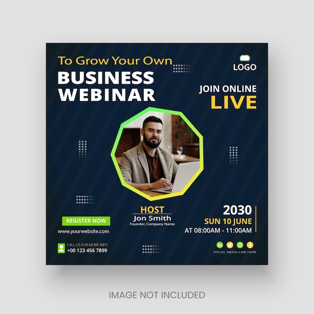 Vektor-Webinar-Quadrat-Banner-Design-Vorlage