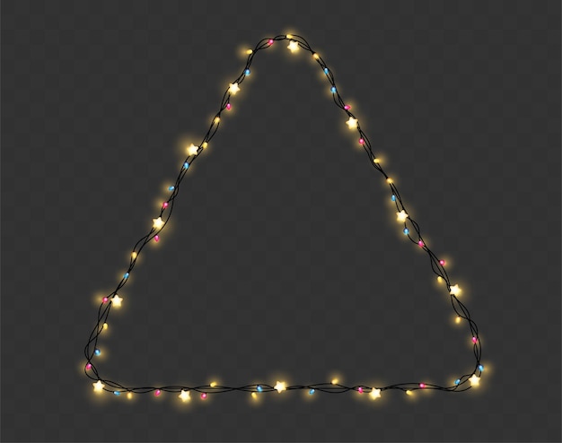 Vektor Weihnachtsbeleuchtung String Dreiecksform