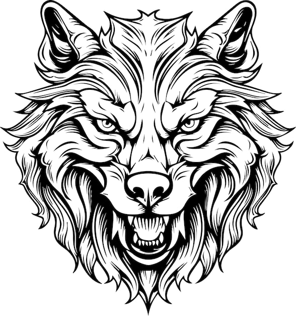 Vektor vektor-wolf-logo. wolf-vintage-logo-vektorillustration