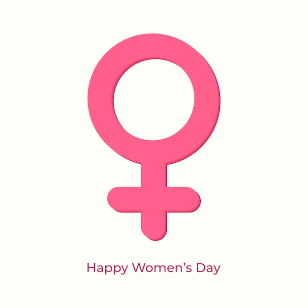 Vektor-Women's Day-Hintergrund mit weiblichem Symbol