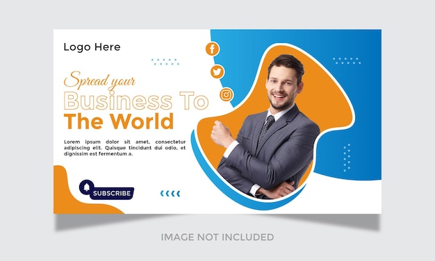 Vektor-YouTube-Thumbnail-Design-Plakat für ein Business-Agentur-Thumbnail-Banner oder Design-Vorlage