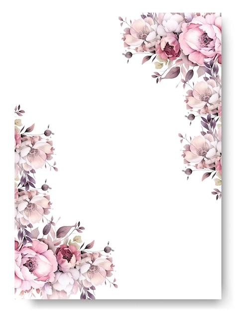 Vektor vektorabstrakte boho-hochzeitseinladungsvorlage auf einem weichen rosa pfingstbaum-hintergrund vektorbanner-postervorlage