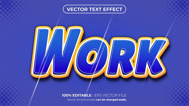 Vektorarbeit bearbeitbare 3D-Text-Effekt-Vorlage