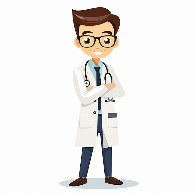 Vektorarzt medizinisches Krankenhaus Gesundheit Medizin Illustration Pflege Mann Klinik Menschen Profess
