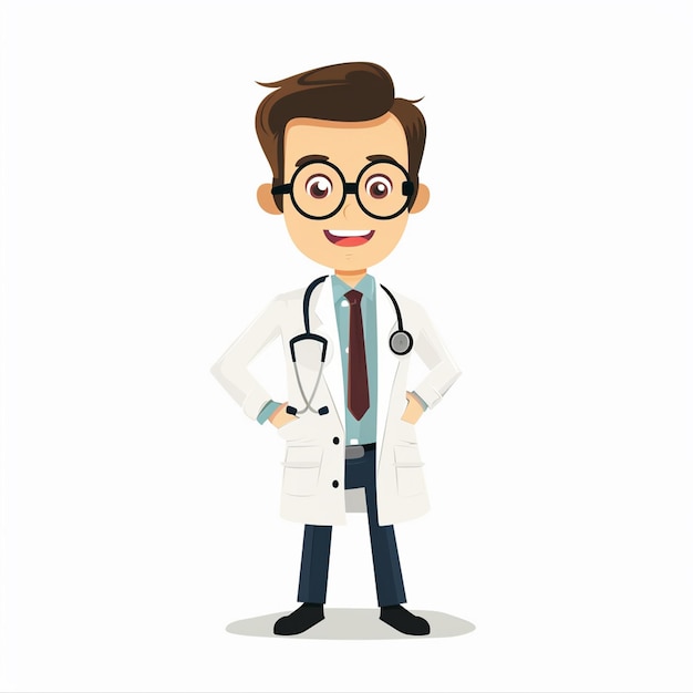 Vektorarzt medizinisches Krankenhaus Gesundheit Medizin Illustration Pflege Mann Klinik Menschen Profess