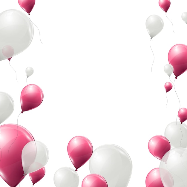 Vektorballons isoliert auf weißem Hintergrund