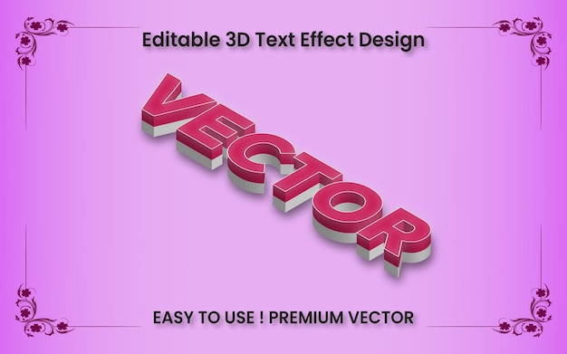 Vektorbearbeitbares 3d-textdesign