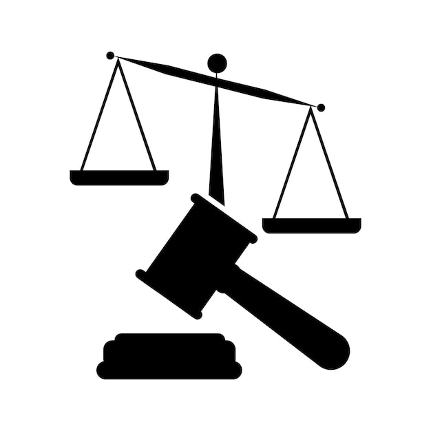 Vektorbefürworter und justiz- oder rechtslogo-illustration