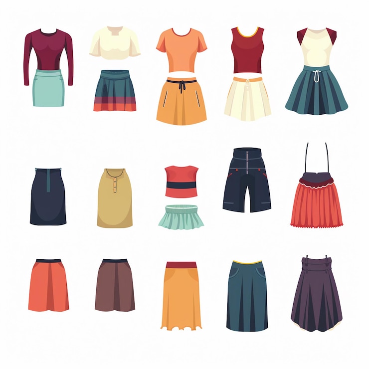 Vektor vektorbekleidung modeillustration isolierte bekleidung bekleidung set bekleidung design dre