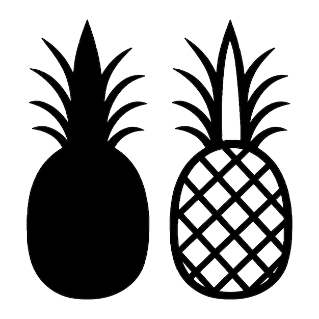 Vektor vektorbild der ananas-silhouette